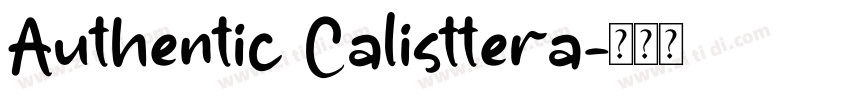 Authentic Calisttera字体转换